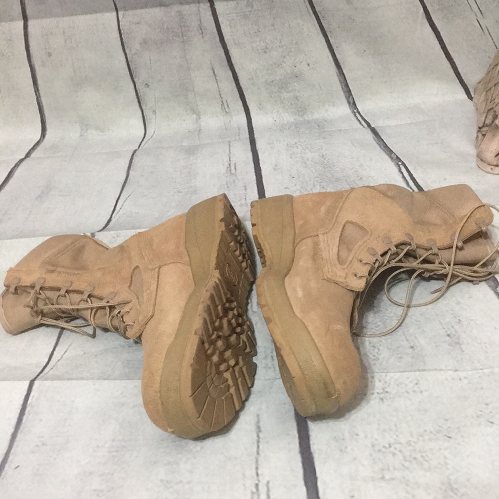 Belleville Men’s Tan Tie Up Suede Combat boots NEW Army - Picture 2 of 7